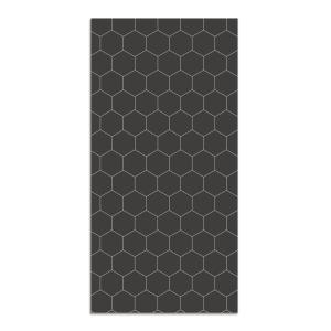 Tapis vinyle mosaïque hexagones gris 120x160cm