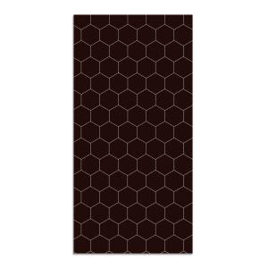 Tapis vinyle mosaïque hexagones noir 200x200cm