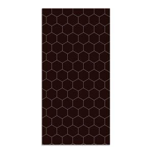 Tapis vinyle mosaïque hexagones noir 80x300cm
