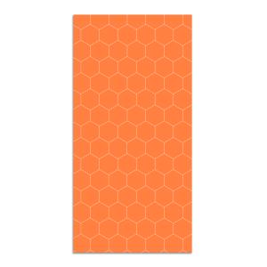 Tapis vinyle mosaïque hexagones orange 100x140cm