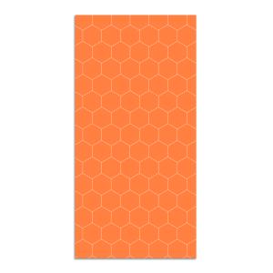 Tapis vinyle mosaïque hexagones orange 60x110cm