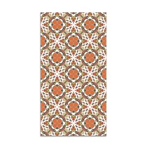 Tapis vinyle mosaïque hydraulique orientale orange 120x170c…