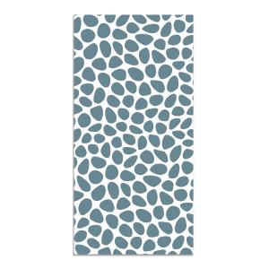 Tapis vinyle motif pavée bleu 140x200cm