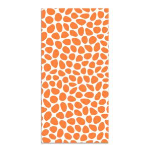 Tapis vinyle motif pavée orange 100x140cm