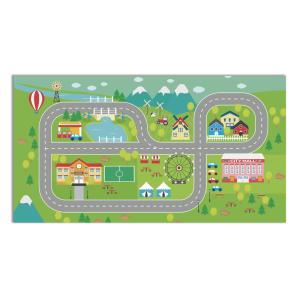 Tapis vinyle routes pour les enfants 120x160cm
