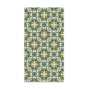Tapis vinyle style hydraulique oriental vert 120x170cm