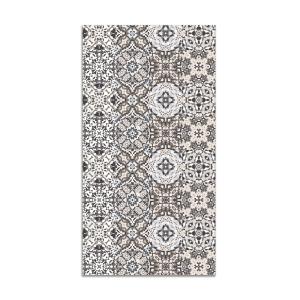 Tapis vinyle tuile hydraulique orientale gris 120x170cm