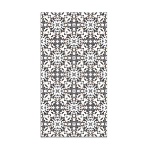 Tapis vinyle tuile hydraulique type oriental gris 120x170cm