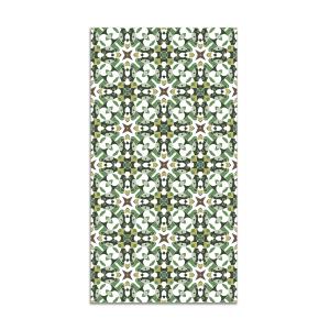 Tapis vinyle tuile hydraulique type oriental vert 120x170cm