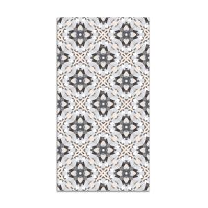 Tapis vinyle tuile modèle oriental gris 120x170cm
