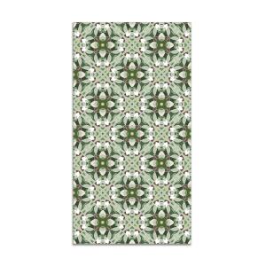 Tapis vinyle tuile modèle oriental vert 120x170cm