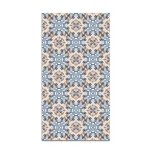 Tapis vinyle tuile mosaïque bleu 120x170cm