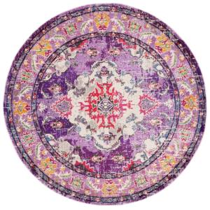 Tapis violet / fuchsia 122 x 122 cm