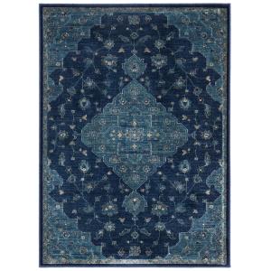 Tapis Viscose Bleu Marine/Bleu 99 X 140 cm
