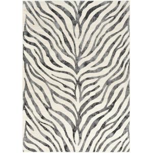 Tapis Zébré Bohème Gris Foncé/Beige 120x170