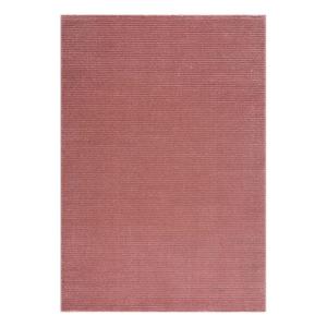 TARA - Tapis uni rose à relief linéaire 160x230cm