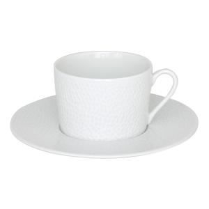 Tasse à thé et sa sous-tasse   22 cl blanc en porcelaine H6…