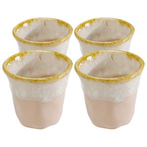 Tasse en grès rose D7 - Lot de 4