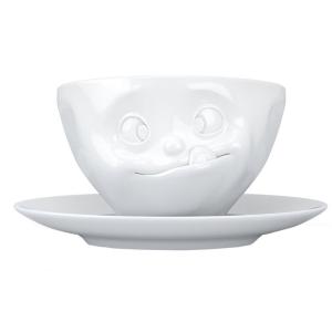 Tasse et sous tasse délicieux en porcelaine 200ml