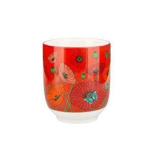 Tasse  rouge porcelaine 7 x 0 x 8 cm