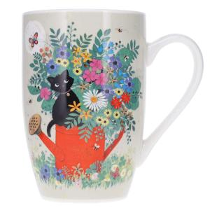 Tasse XL en porcelaine chaton sur l'arrosoir 490 ml