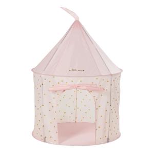 Tente de jeux château rose pastel