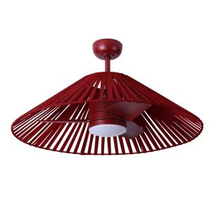TERRA - Ventilateur de plafond extérieur 89cm LED 18W Rouge