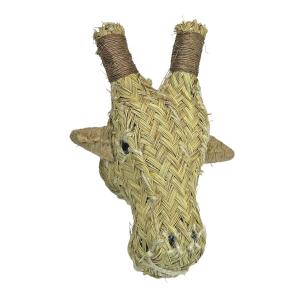 Tête de Girafe en fibres naturelles, décoration murale 23 x…