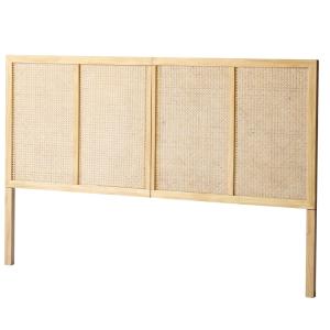 Tête de lit 160 en bois et rotin