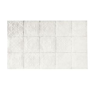 Tête de lit 200 en pin massif motifs mosaïques blanches