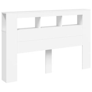 Tête de lit à led bois blanc 160x18,5x103,5 cm