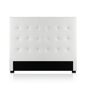 Tête de lit capitonnée blanc 140cm