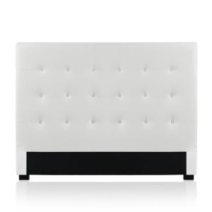 Tête de lit capitonnée blanc 160cm