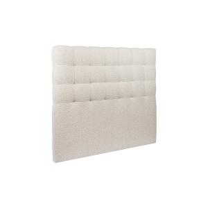 Tete de lit Capitonnée Bouclette Beige clair 140x120