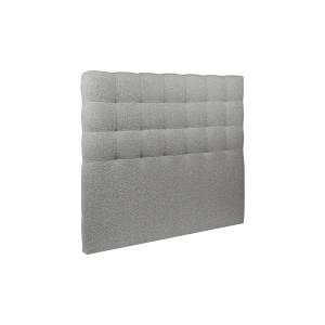 Tete de lit Capitonnée Bouclette Gris 140x120