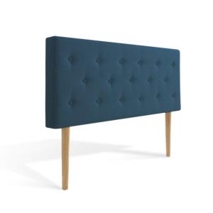 Tête de lit capitonnée en tissu bleu canard 140cm