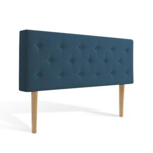 Tête de lit capitonnée en tissu bleu canard 160cm