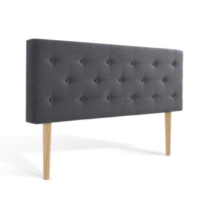 Tête de lit capitonnée en tissu gris foncé 160cm