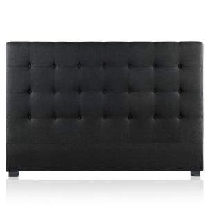 Tête de lit capitonnée en tissu noir 180cm