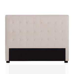 Tête de lit capitonnée en velours beige 180cm
