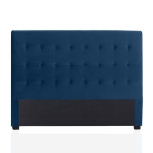 Tête de lit capitonnée en velours bleu 180cm