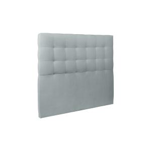 Tete de lit Capitonnée Velours Gris bleuté 140x120