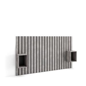 Tête de lit effet bois ciment 196x3x107cm