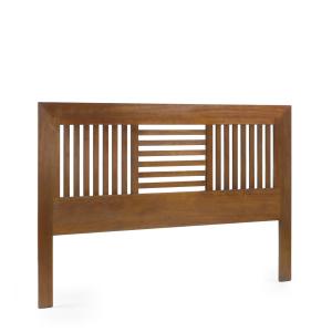 Tête de lit en bois d'acajou marron L 200 cm