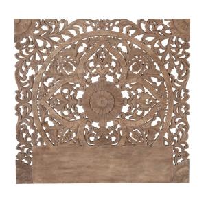 Tête de lit en bois de manguier sculpté pour couchage 180