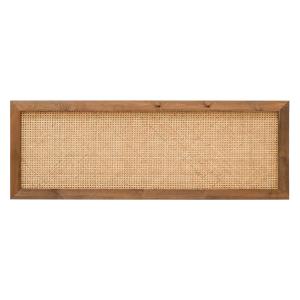 Tête de lit en bois de pin et cannage couleur vieilli 200x6…