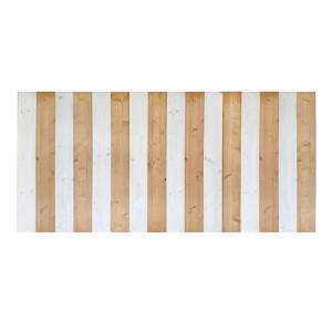 Tête de lit en bois massif dans les tons beige et blanc  20…