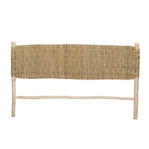 Tête de lit en doum et bois d'eucalyptus
