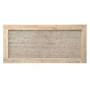 Tête de lit en jute naturel  et bois massif aux tons clairs…
