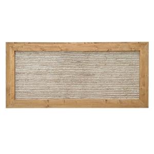 Tête de lit en jute naturel  et bois massif de couleur chên…